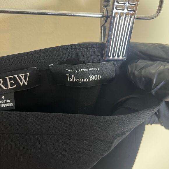 J. Crew Pencil Skirt in Italian bi-stretch Wool Blend Size 4 New Black Office - Picture 6 of 9